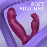 Butterfly-shaped wearable self-stimulation device that can be inserted into the body to stimulate the female erogenous zone.